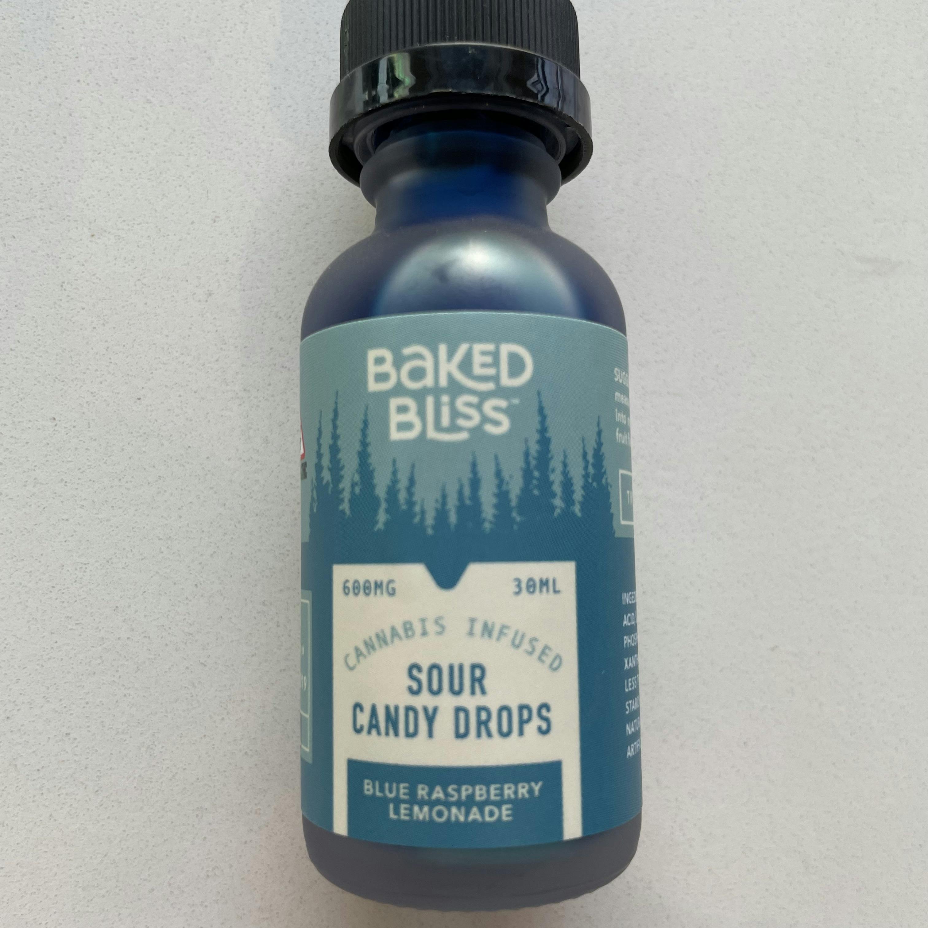 Baked Bliss - Blue Raspberry Lemonade Sour Candy Drops (600mg)