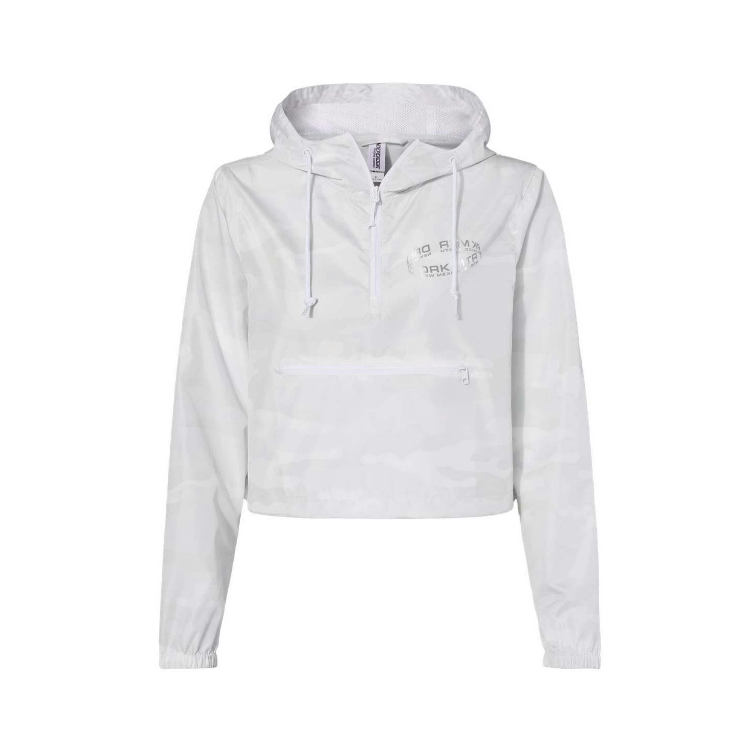 White Crop Top Windbreaker