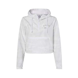 White Crop Top Windbreaker