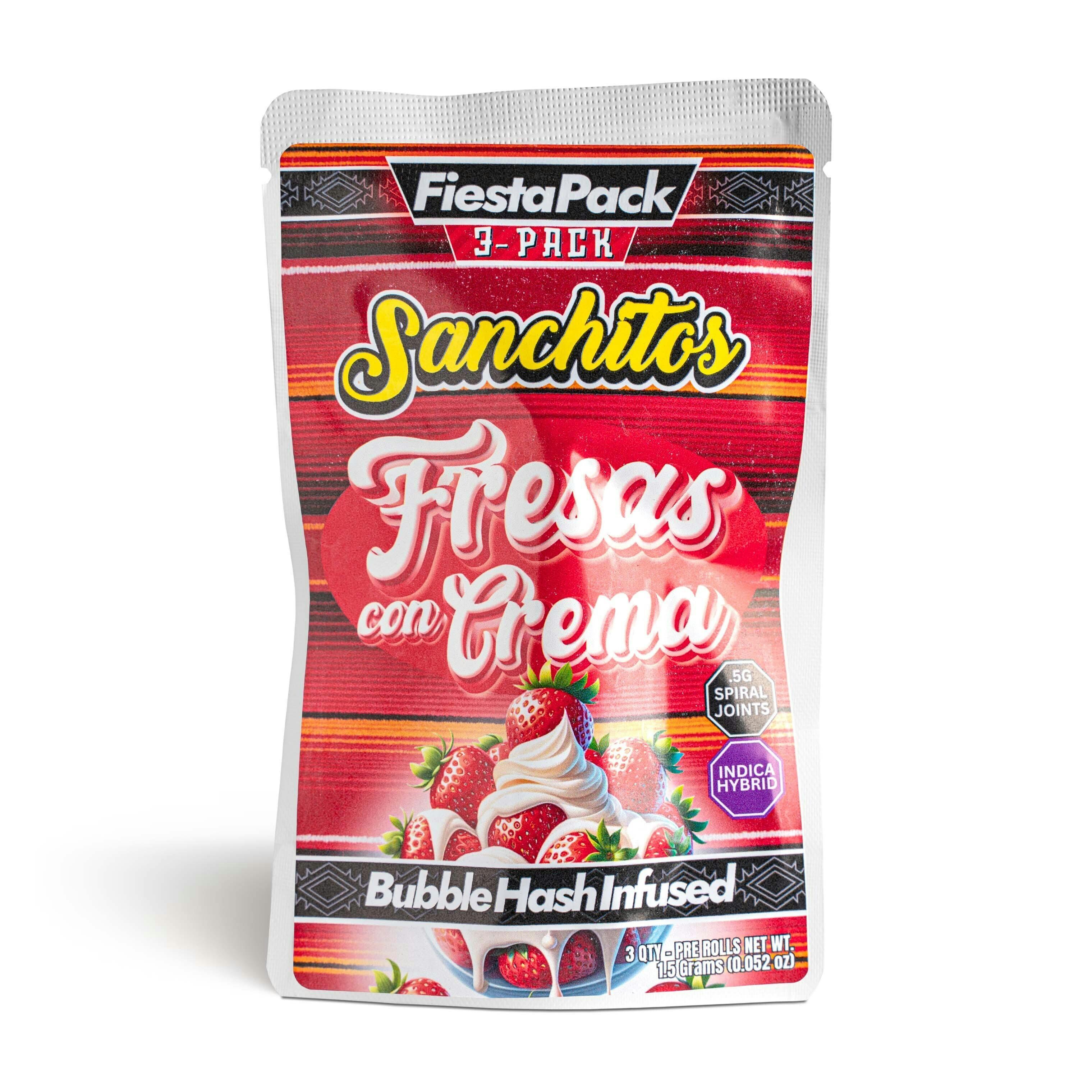 Fresas Con Crema Sanchitos Infused Pre-Roll - 3 Pack