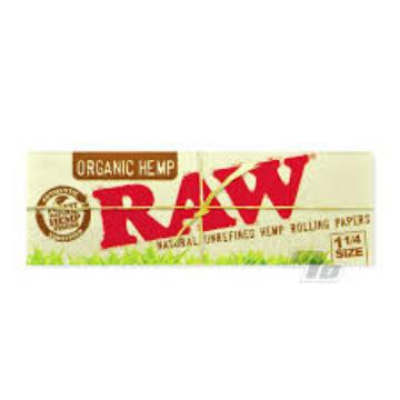 RAW | ORGANIC HEMP 1 1/4 ROLLING PAPERS | 50PK