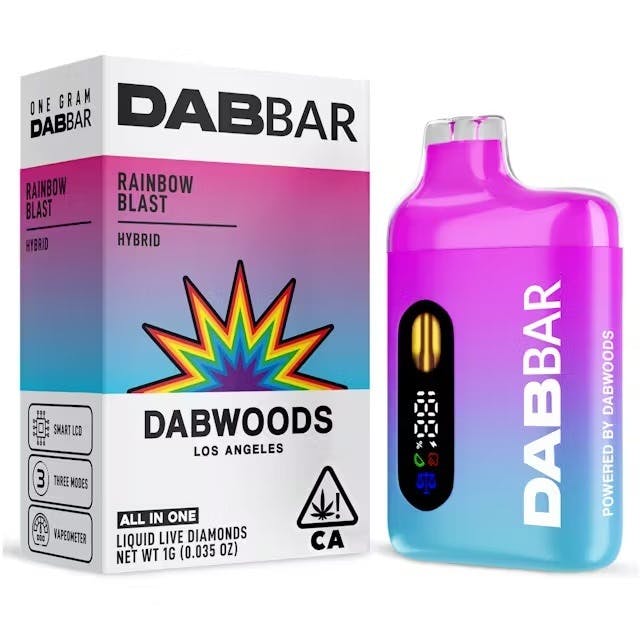 DABWOODS | RAINBOW BLAST | DAB BAR 1G | LIQUID DIAMOND