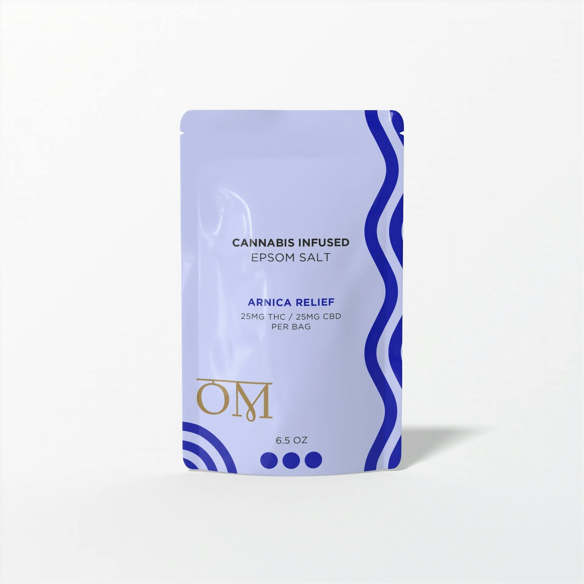 OM | 1:1 ARNICA PAIN RELIEF EPSOM SALT | 25MG THC:25MG CBD