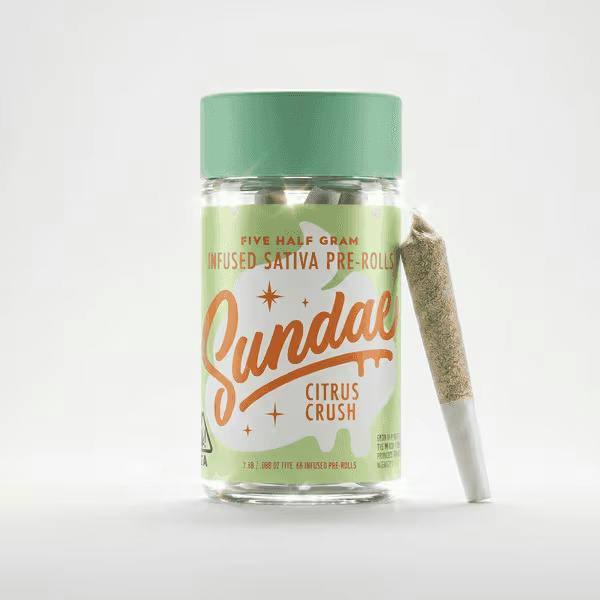 SUNDAE | CITRUS CRUSH | INFUSED PRE-ROLL | 5PK 2.5G - 2.5 g - 5 Pack