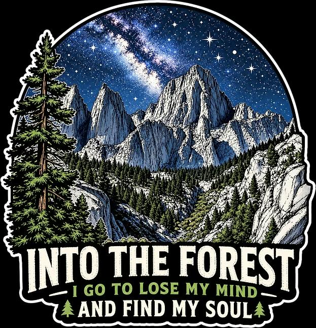 STICKER | INTO THE FORREST I GO - One Size