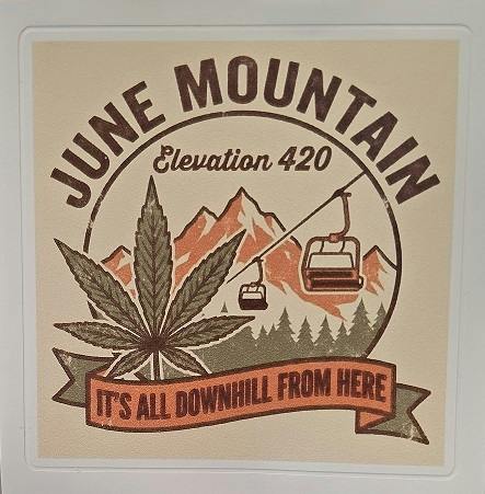 STICKER | ITS ALL DOWN HILLFROM HERE - One Size