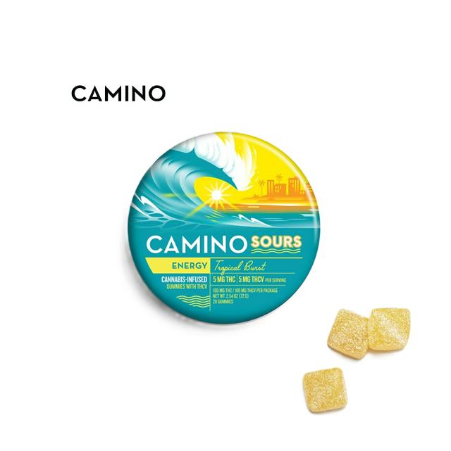 Energy | Tropical Burst Sours THC:THCV 2:1 Gummies | 100mg | 10ct | 10mg/ea