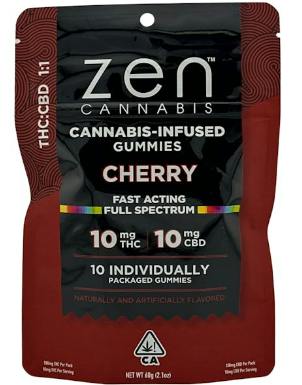 CHERRY 1:1 100MG GUMMIES