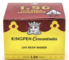 KINGPEN SONOMA COMA 1.5G LIVE RESIN BADDER