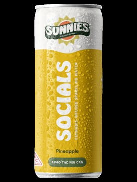 Pineapple "Socials" Sparkling Water [10mg THC] || Sunnies