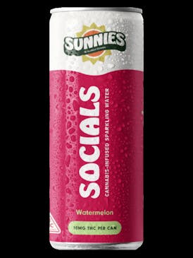 Watermelon "Socials" Sparkling Water [10mg THC] || Sunnies