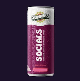 Black Cherry "Socials" Sparkling Water [10mg THC] || Sunnies