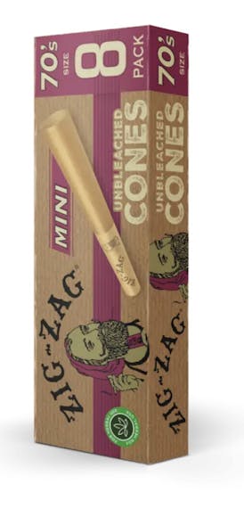 Unbleached 'Mini' Cones 70mm- Zig Zag