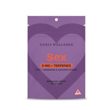 Bedroom Berry "Sex" [5mg THC] Terpene Infused Chews || Curio Wellness