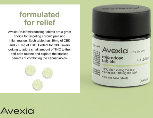 CBG:THC Microdose Tablets 1:1 (2.5mg CBG: 2.5mg THC) || Avexia