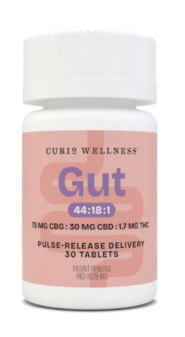 Gut Tablets [30mg CBD: 75mg CBG: 1.7mg THC] 30ct || Curio Wellness