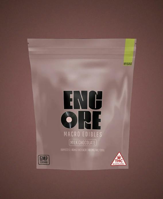 *HIGH DOSE* Milk Chocolate "RSO" (Hybrid) [40mg THC] Squares || Encore