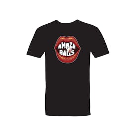 Amazeballs | Rolling Stoned Mouth Black Shirt | Women's 2-XL