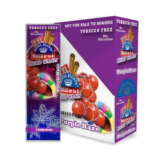 ROYAL BLUNTS | PURPLE HAZE | XXL HEMP WRAPS | 2PK