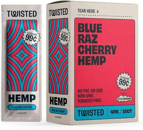 TWISTED HEMP | BLUE RASPBERRY CHERRY | HEMP WRAPS | 4PK