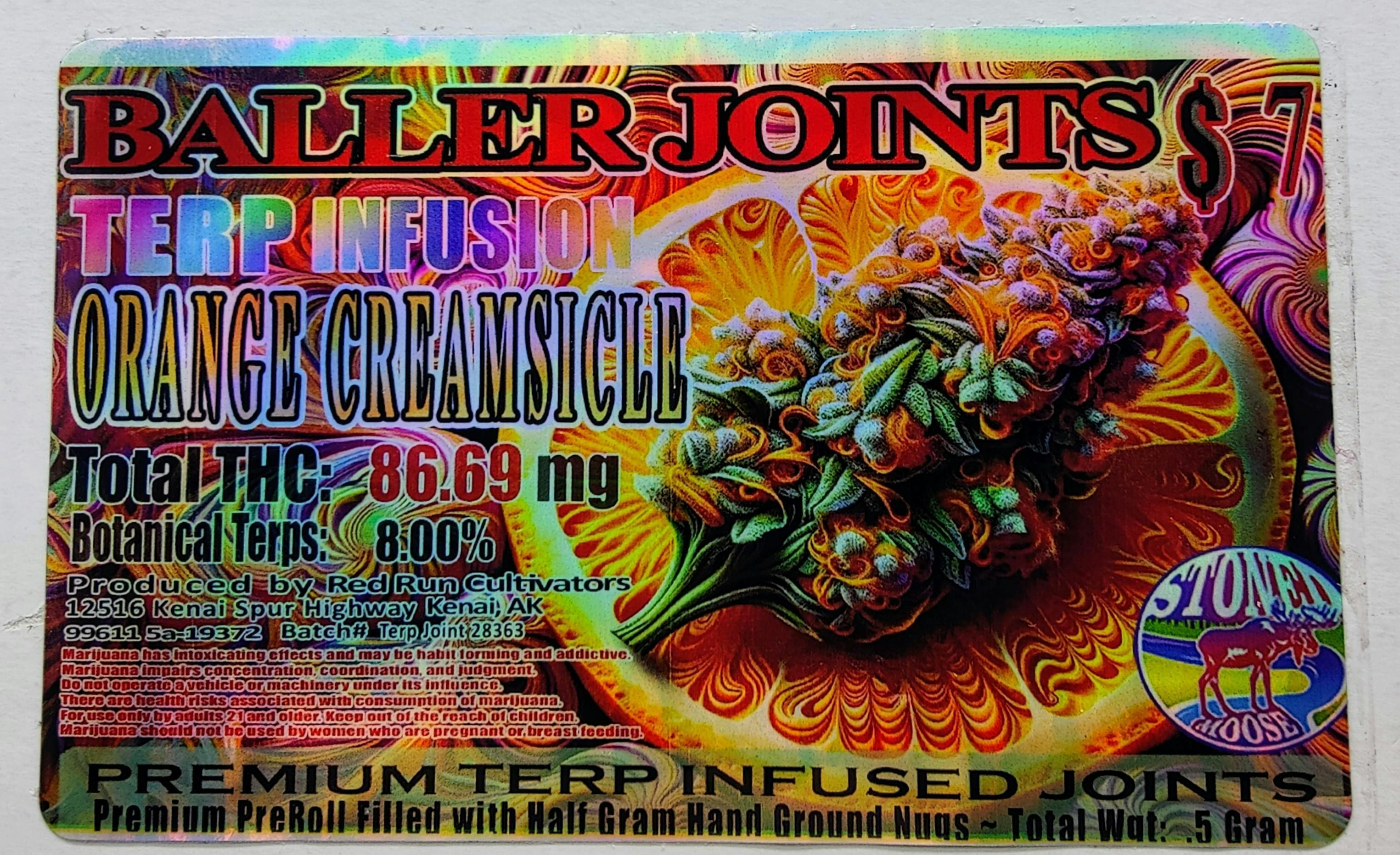 Terp Pre Roll - Orange Creamsicle 1g - RDRN5 cannabis product