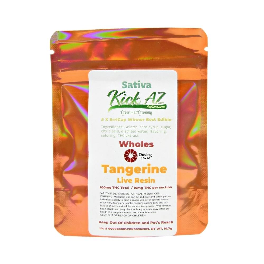 Kick Az | Wholes (LR) Tangerine 100mg (1 pk) at Desert Bloom Re-Leaf Center