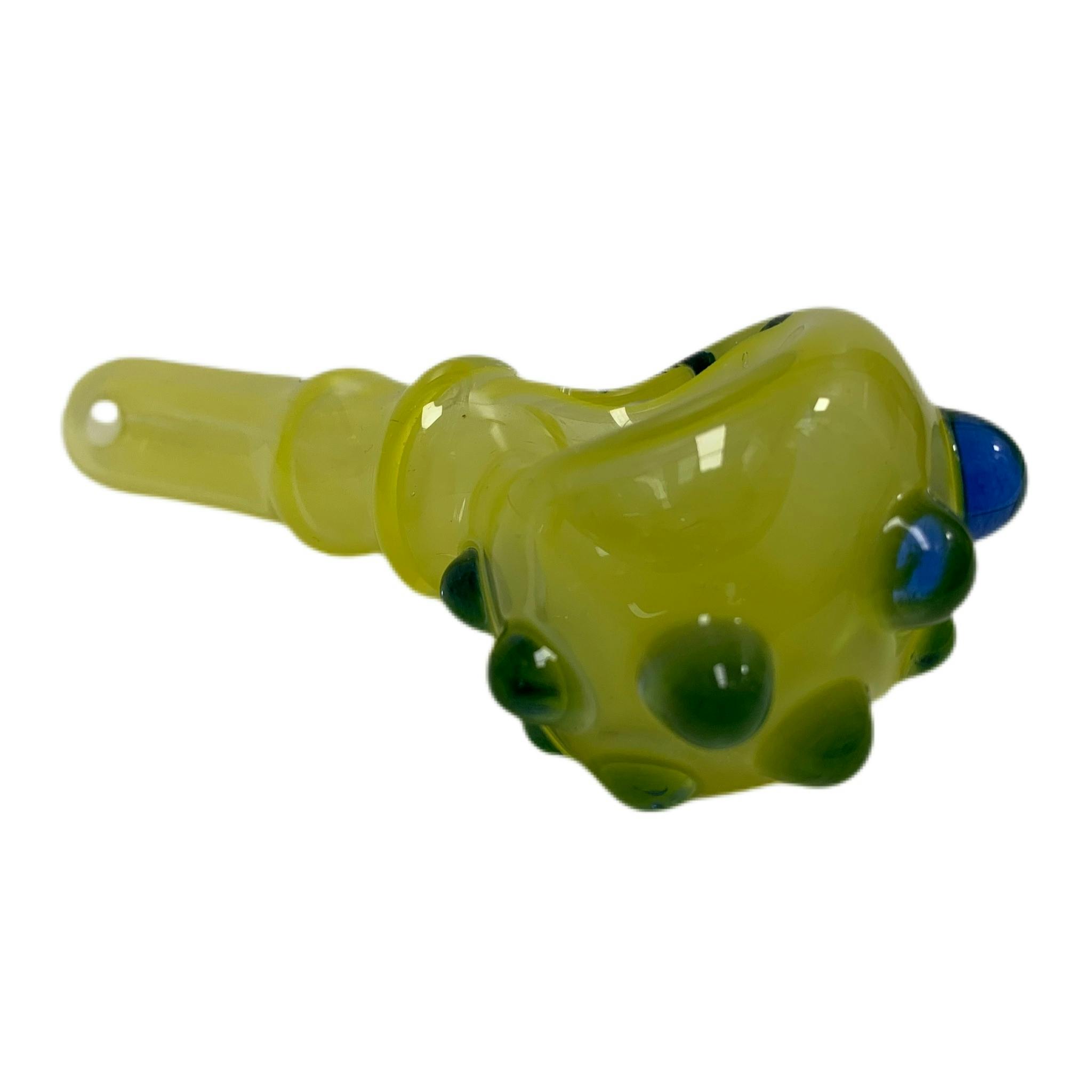 Browski Glass Yellow and Blue Handpipe