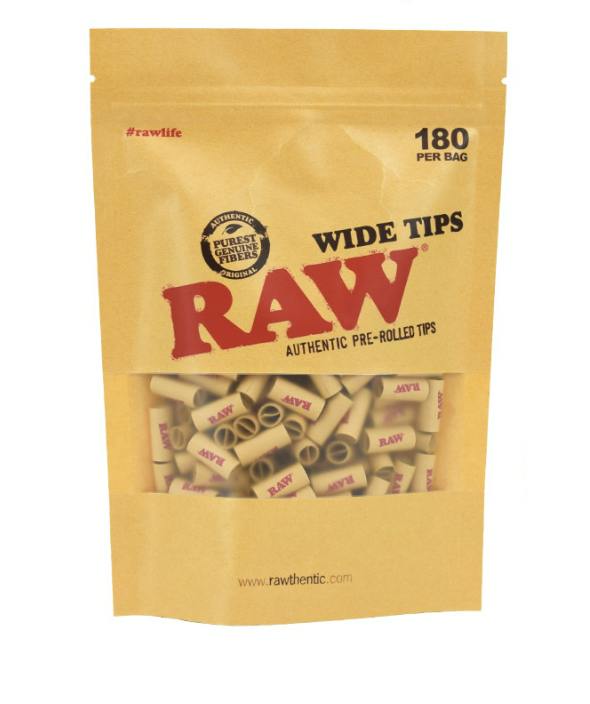 Raw: Wide Pre-Rolled Tips 180 Pk