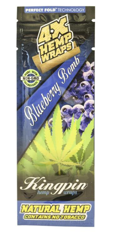 Kingpin Hemp Wraps Blueberry 4/Pack