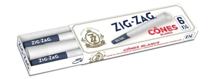 Zig Zag: White 1 1/4 Cones