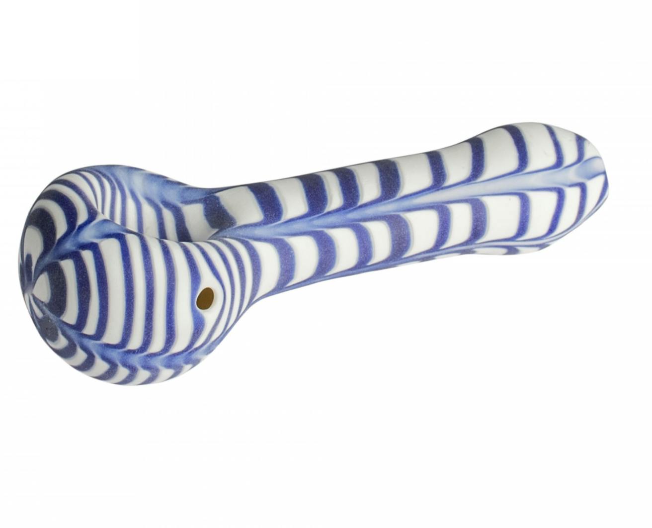 Red Eye 4" Frosted Feather Hand Pipe