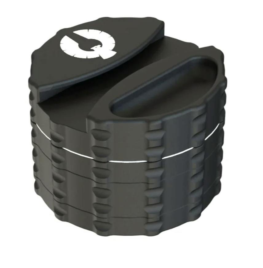 Phoenician: Large Grinder w/ Paper Holder (Black)
