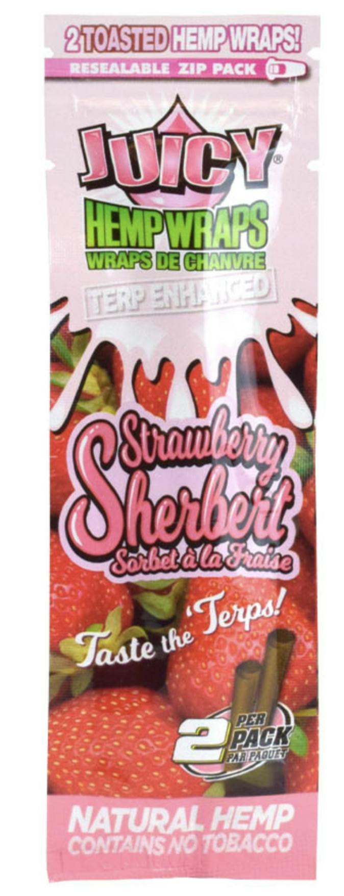 Juicy Hemp Wraps 2-pk Strawberry Sherbert