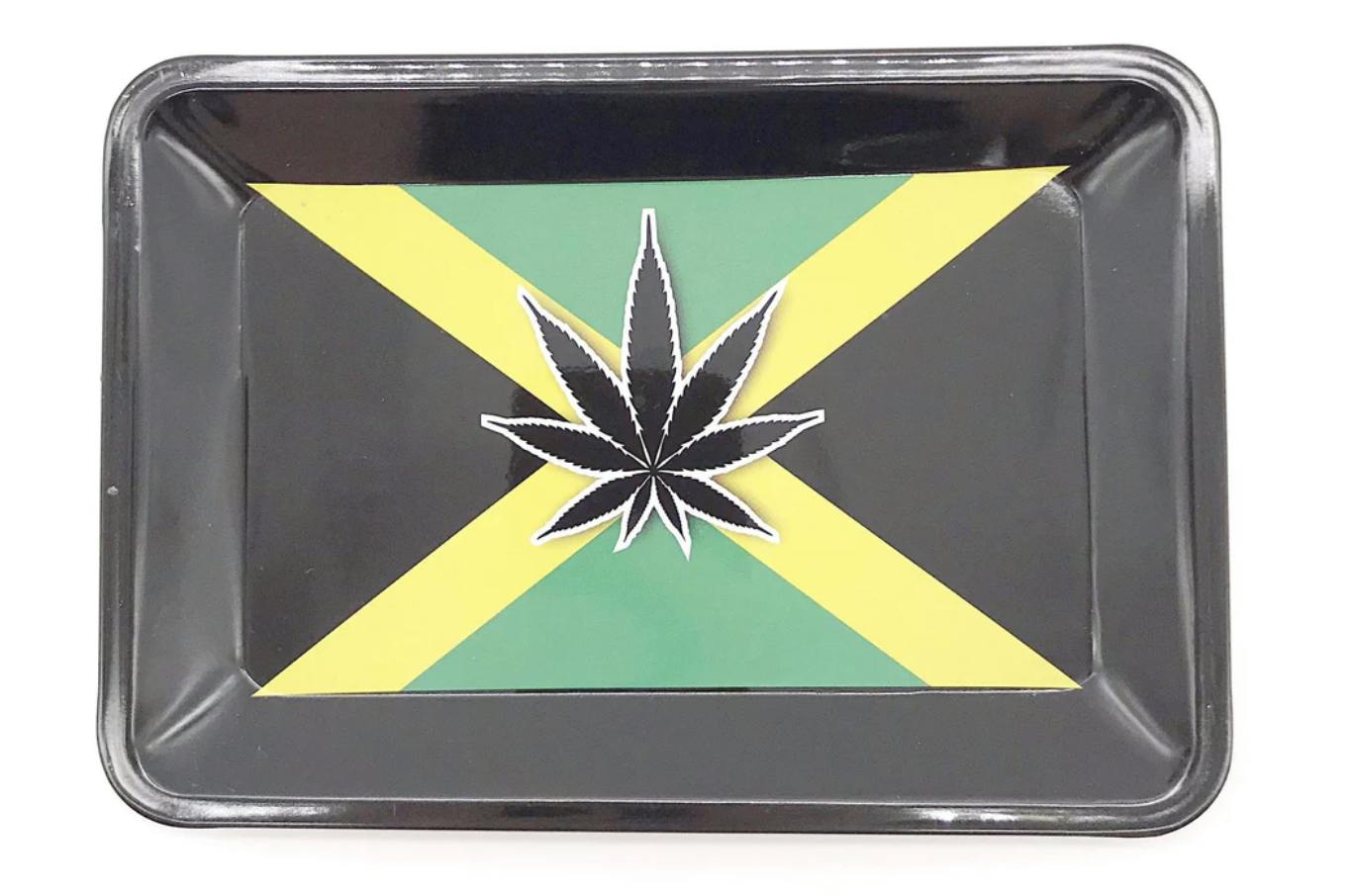 Small Jamaican Flag Rolling Tray