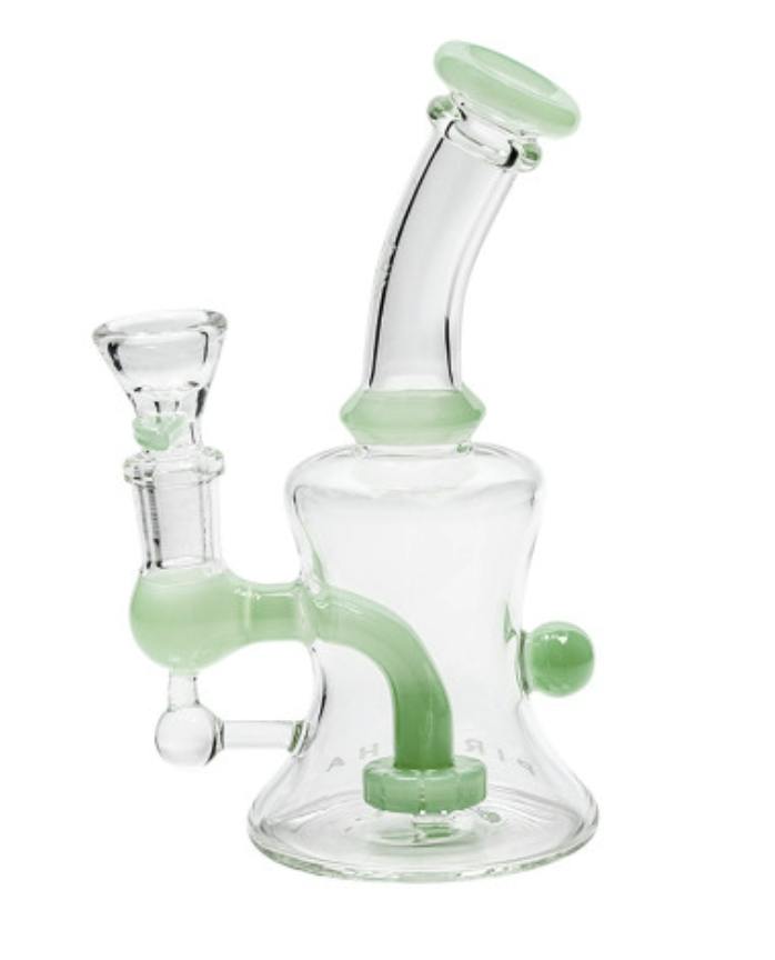 Piranha Glass 6" Hourglass Rig (Jade Green)