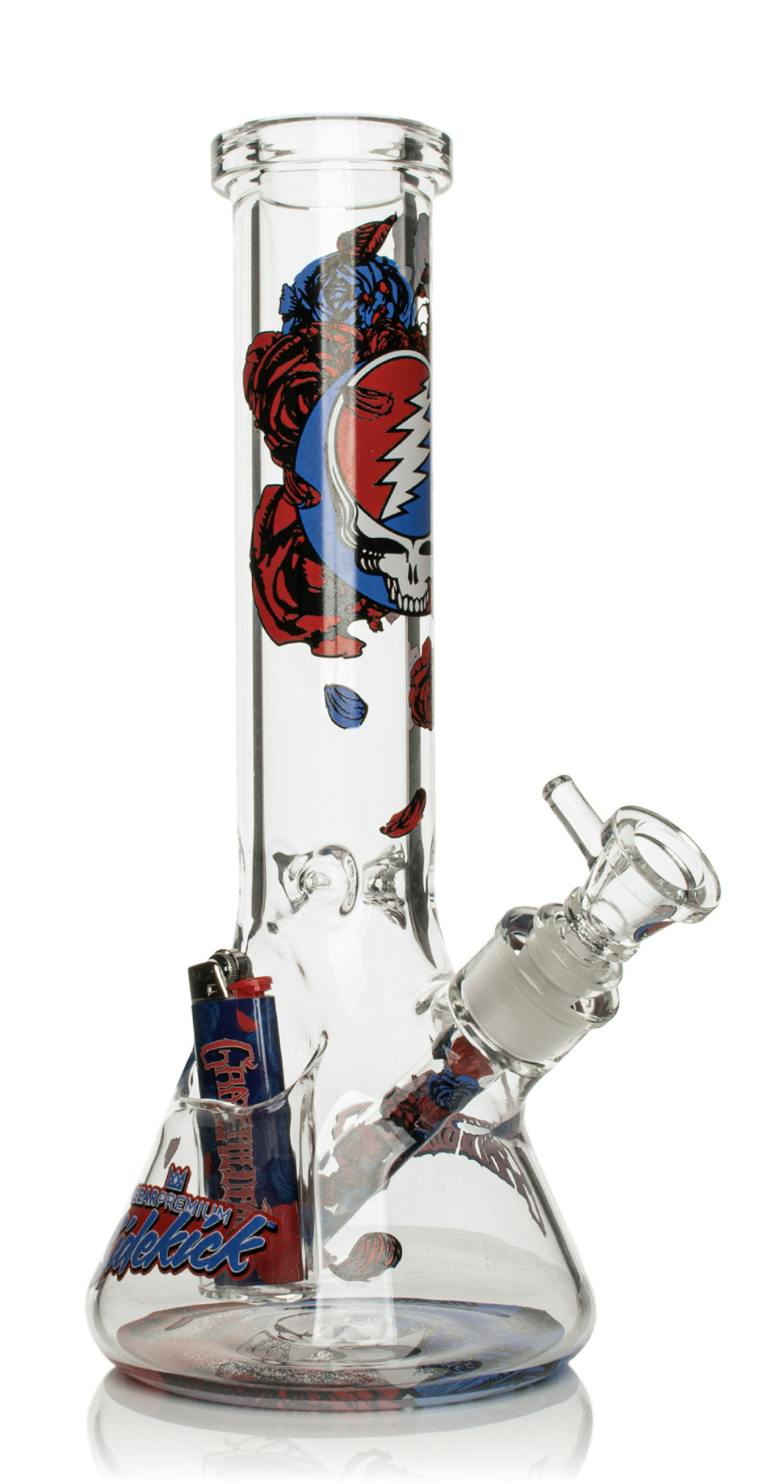 Gear Premium x Grateful Dead: 12" 7mm Steal Your Face Sidekick Beaker Bong (Limited Edition)