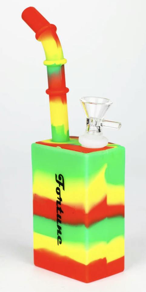 Fortune | 8" Hydrographic Silicone Square Bong