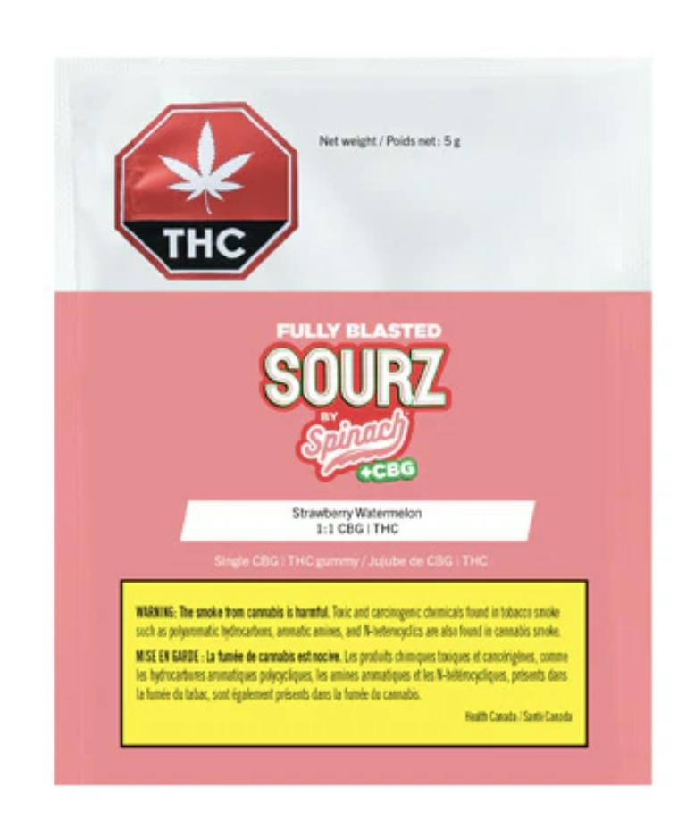 Fully Blasted Strawberry Watermelon CBG:THC Gummy