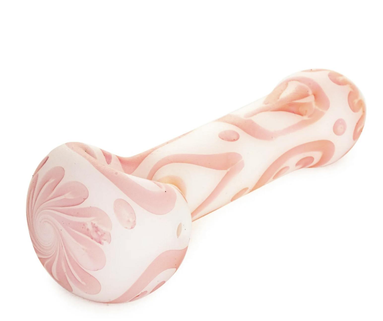 Red Eye Glass: 4.5" Frosted Peace Hand Pipe