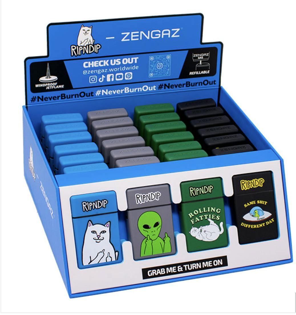 Zengaz x RIPNDIP: Jet Torch Flip Lighter