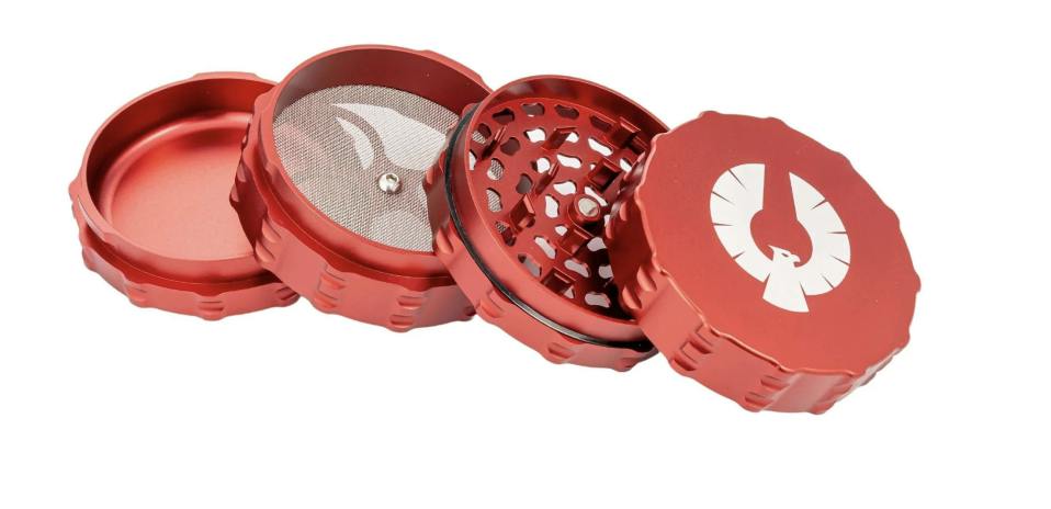 Phoenician: 4 Piece Large Flat Top Grinder (Red)