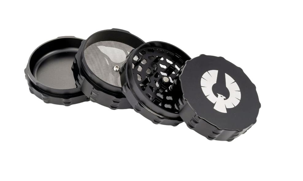 Phoenician: 4 Piece Large Flat Top Grinder (Black)
