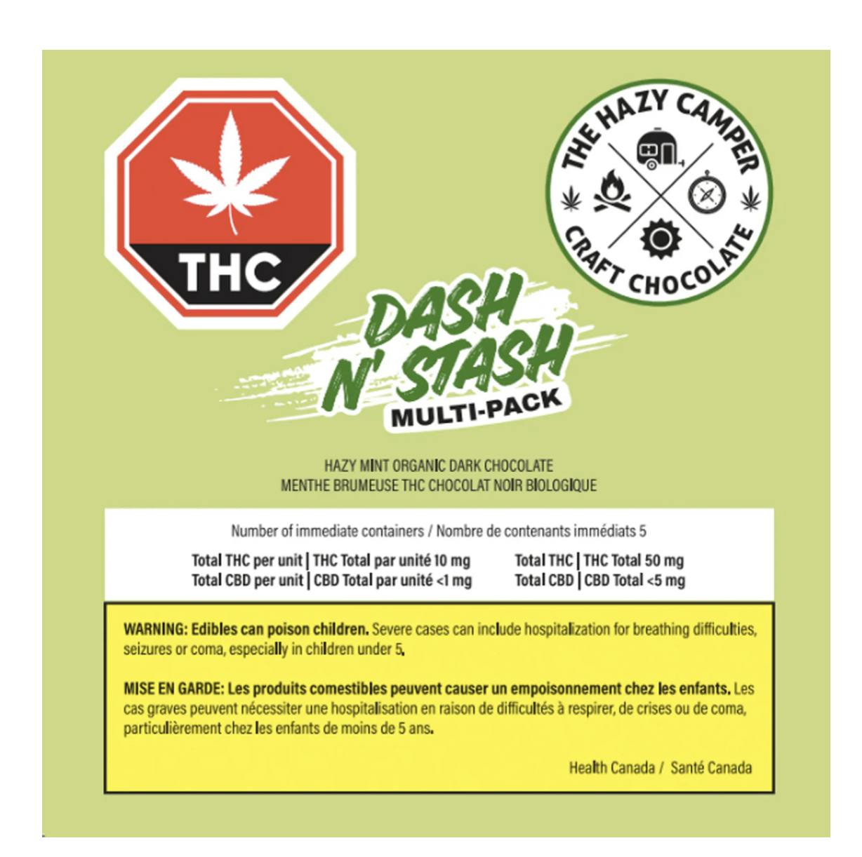 Hazy Mint THC 50mg Chocolate 5 Pack