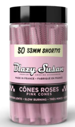Blazy Susan: Pink Shorty Cones - 50 Count Jar