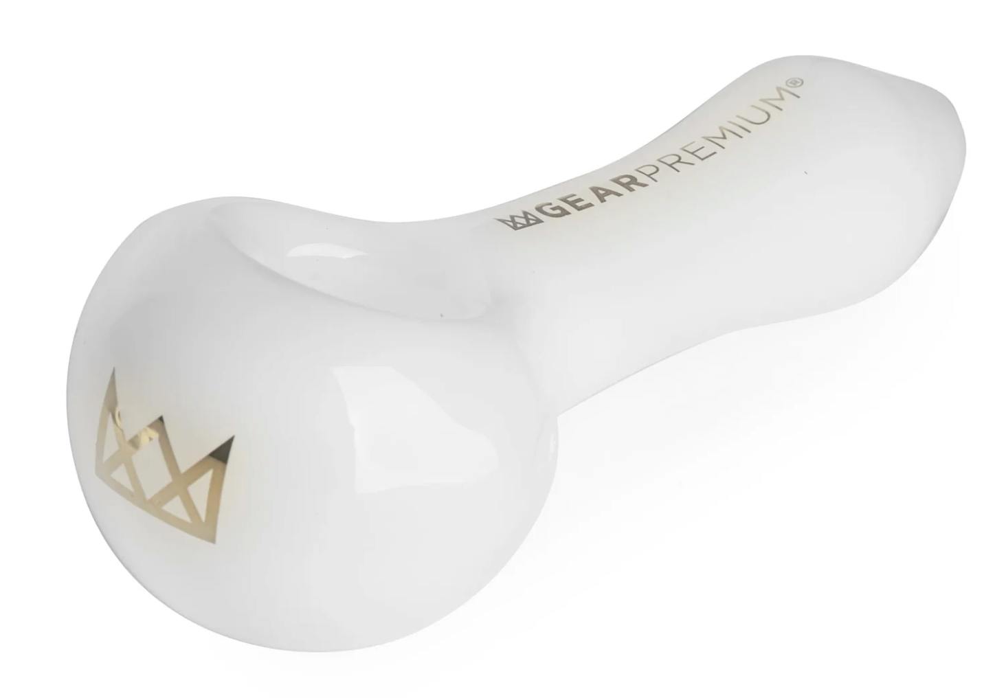 Gear Premium: 3.75" Hand Pipe W/Ash Catcher Mouthpiece (White)