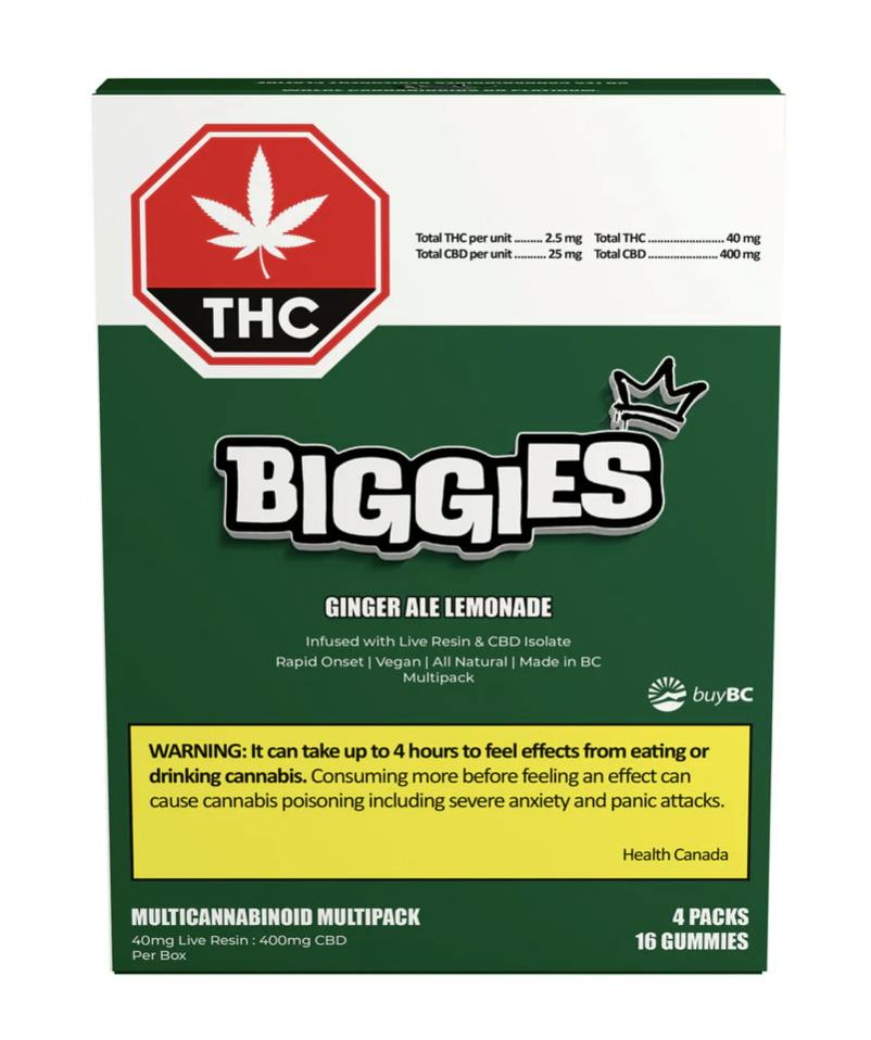 Ginger Ale Lemonade Live Resin THC:CBD Gummies Multi Pack