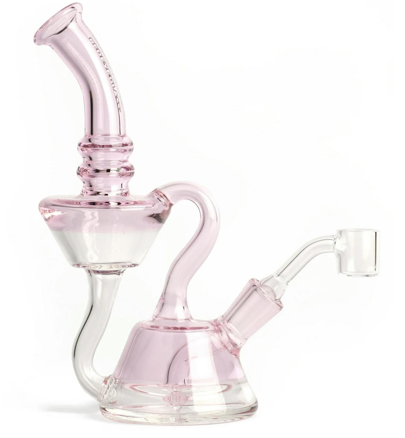 Red Eye Glass: 7.5" Waterton Concentrate Recycler Pink