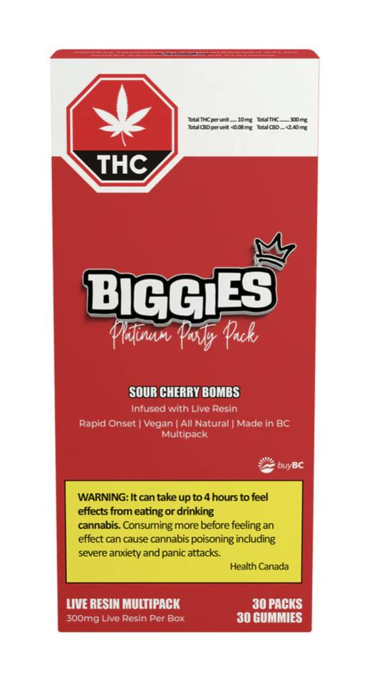 Sour Cherry Bombs Live Resin Gummies 30 Pack