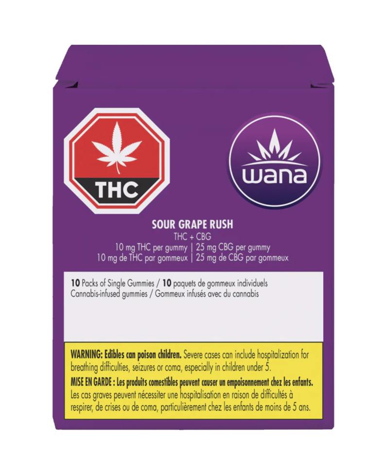 Sour Grape Rush THC:CBG Gummies 10 Pack