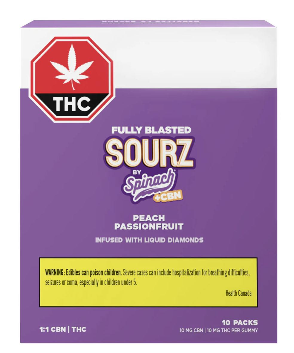 Peach Passionfruit CBN:THC Gummys 10 Pack